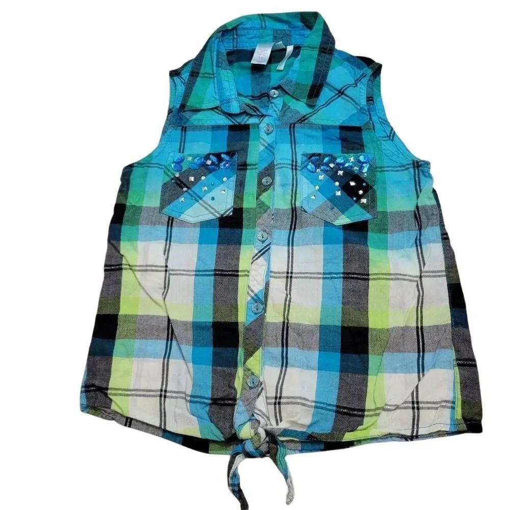 Justice buttondown shirt 12